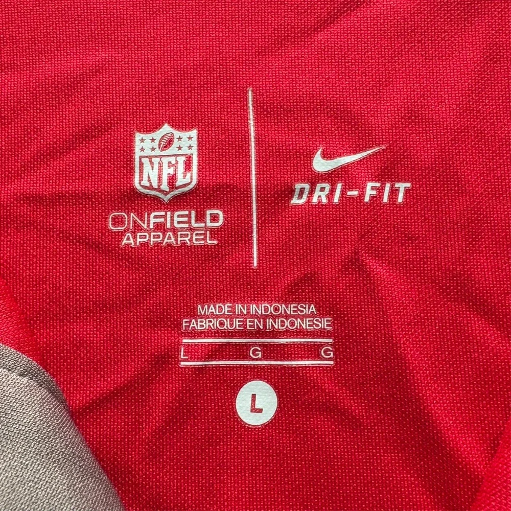 Nike Tampa‎ Bay Buccaneers NFL On-Field Polo Shirt Men's Large Red Dri-Fit Golf